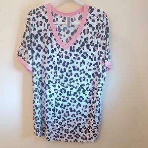 Honeyme Curvy Pink Leopard Print Tank